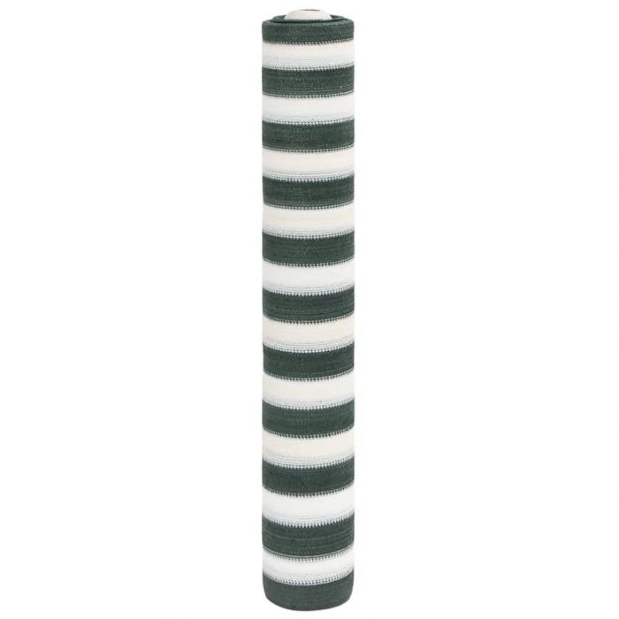 Засенчваща мрежа зелена и бяло 1,2x25 м HDPE 75 г/м²