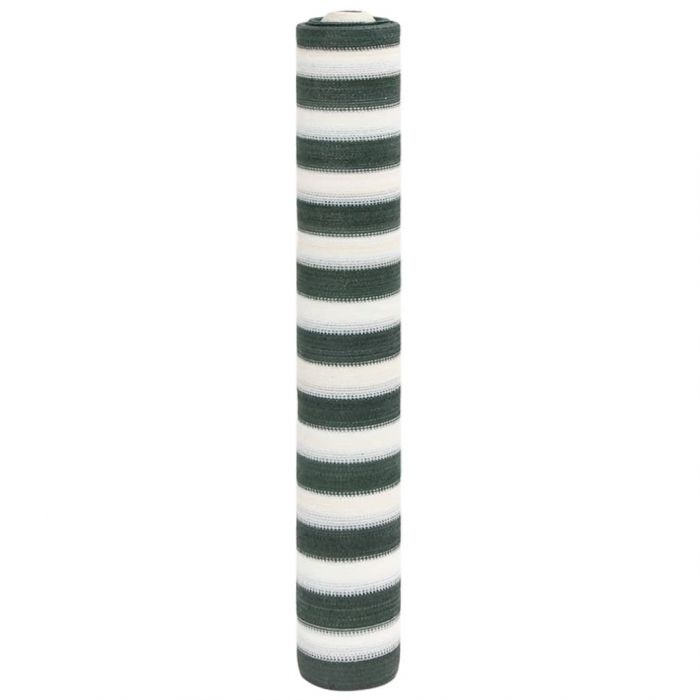 Засенчваща мрежа зелено и бяло 1,5x25 м HDPE 195 г/м²