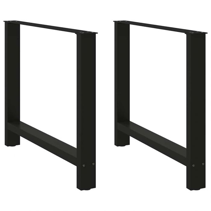 Крака за трапезна маса черни 2 бр. 100x(72-73) cm стомана
