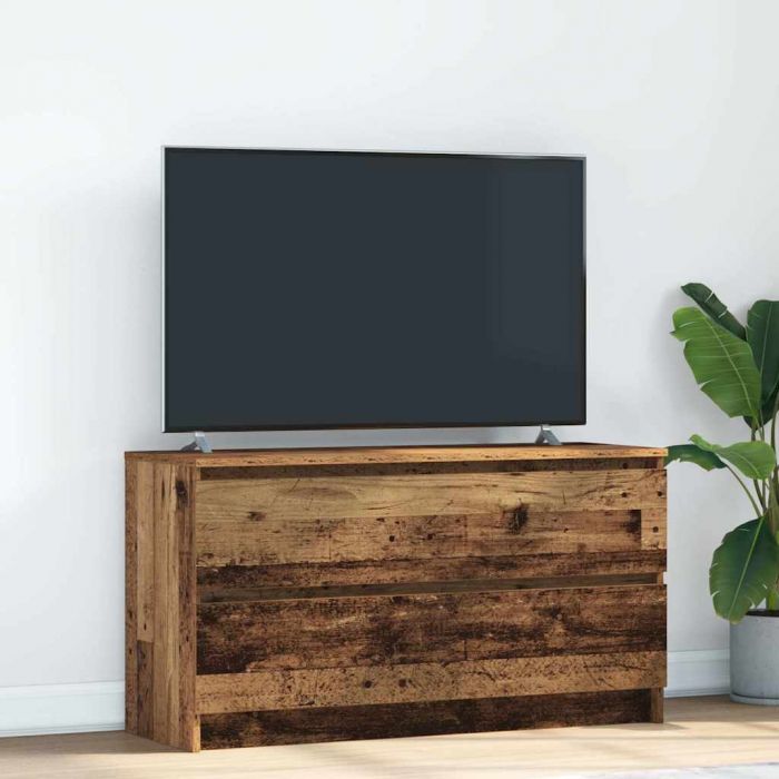 ТВ шкаф Старо дърво 100x35x54 cm Инженерна дървесина