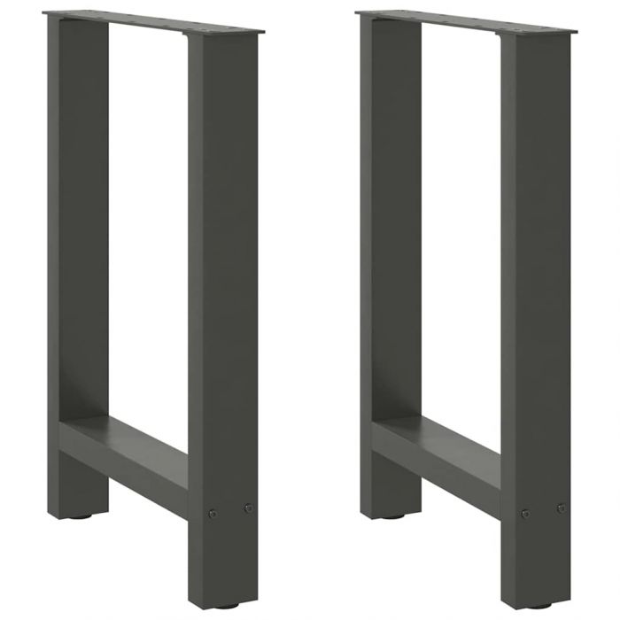 Крака за трапезна маса Антрацит 2 бр. 50x(72-73) cm Стомана
