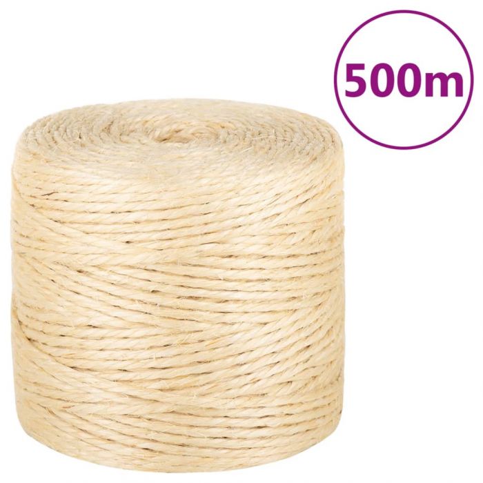 Въже, 100% сизал, 4 мм, 500 м