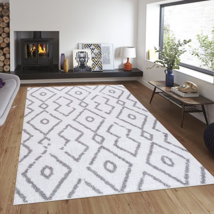 Килим за антре (80 x 300) Puffy 7754 Бял
Сив