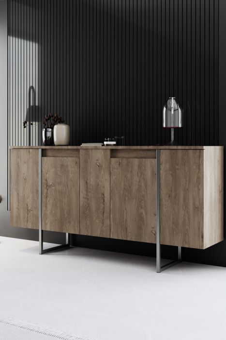 Конзола Luxe, цвят Орех Сребърен