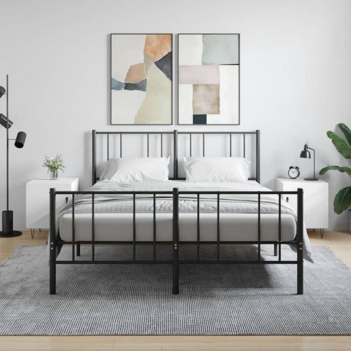 Нощни шкафчета 2 бр бели 40x40x50 см инженерно дърво