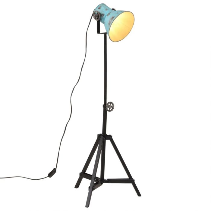 Подова лампа 25 W винтидж състарено синьо 35x35x65/95 см E27