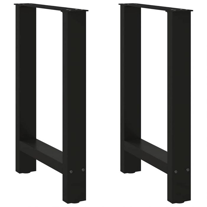 Крака за трапезна маса черни 2 бр. 50x(72-73) cm стомана
