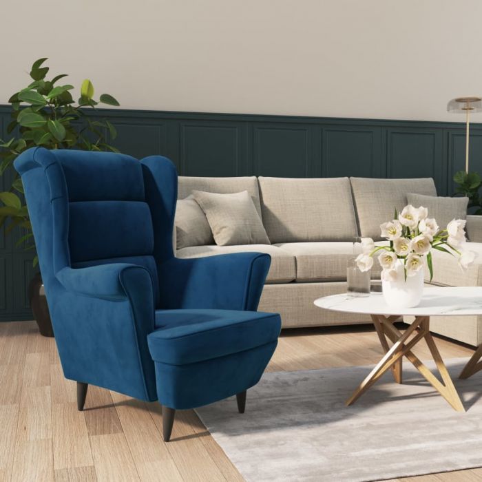 Фотьойл Wingback с табуретка