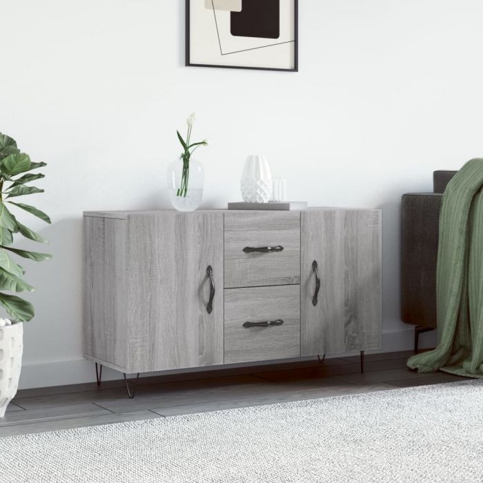 Сайдборд, Сив сонома, 100x36x60 см, инженерно дърво