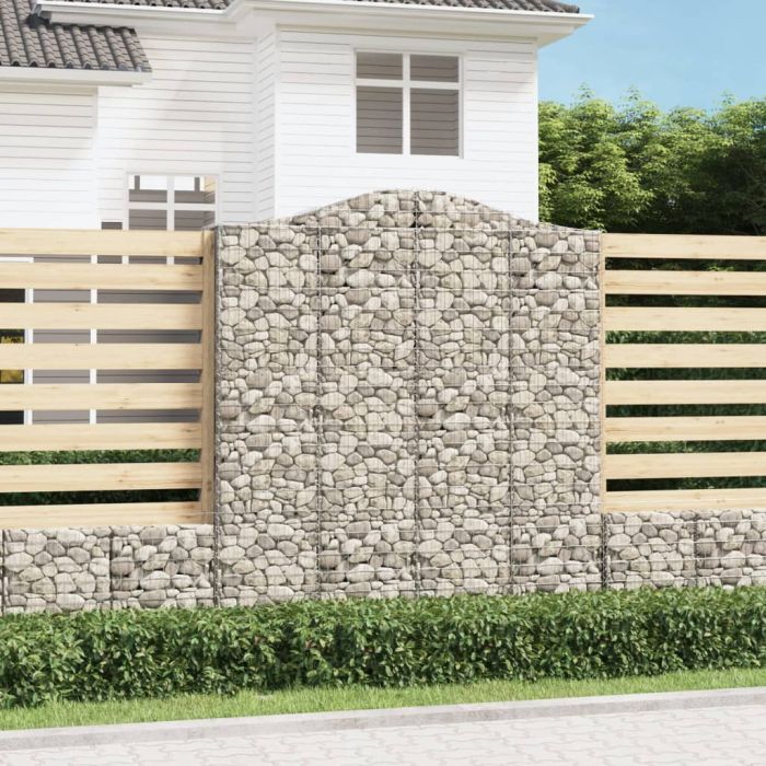 Габионни кошници арка 6 бр 200x30x220/240 см поцинковано желязо