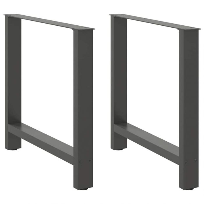 Крака за трапезна маса Антрацит 2 бр. 80x(72-73) cm Стомана