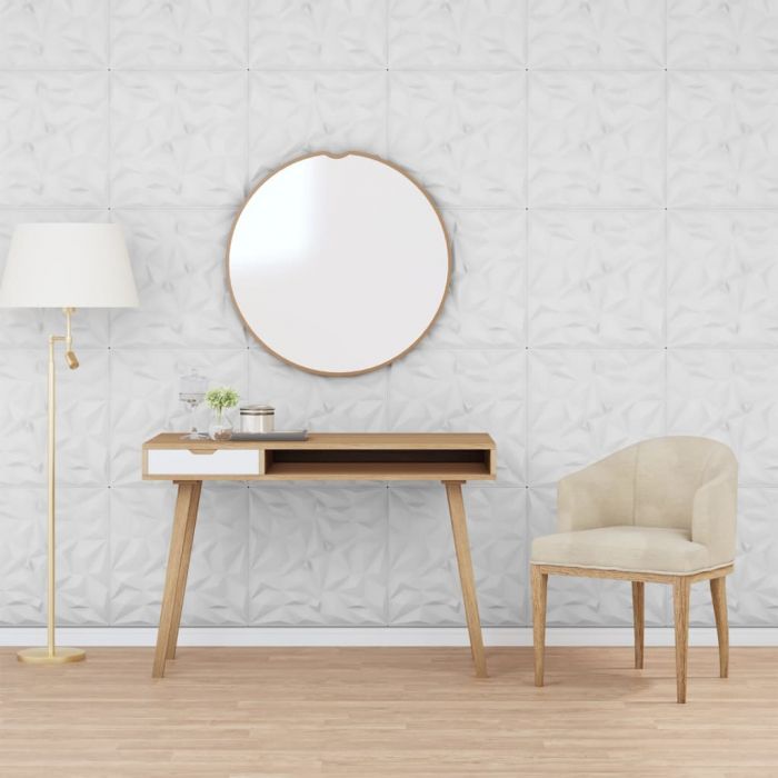 Стенни панели 12 бр бели 50x50 см XPS 3 м² аметист