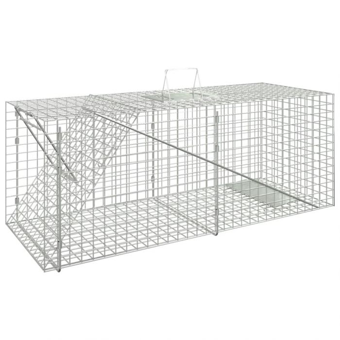 Капан за животни, 64,5x25x26,5 см, поцинковано желязо