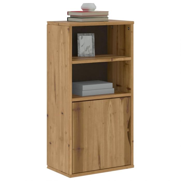 Страничен шкаф ODDA 40x24x79 cm масивна дървесина бор