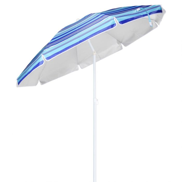 HI Плажен чадър, 200 см, сини ивици