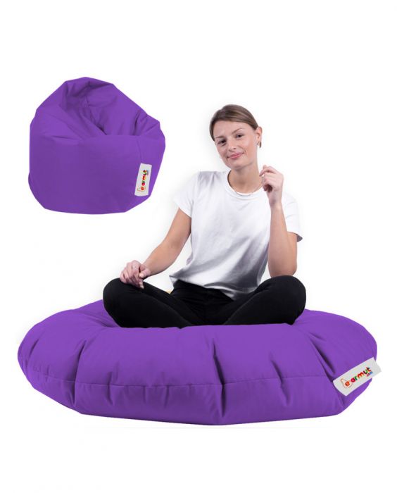 Градински пуф Iyzi 100 Cushion Pouf, цвят Лилав