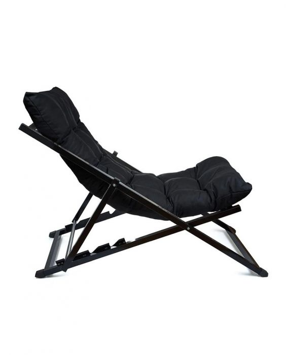 Шезлонг Sunbed, цвят Черен