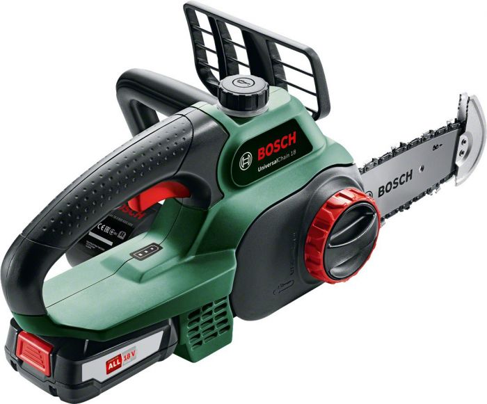 BOSCH UniversalChain 18 Акумулаторен верижен трион 18 V 2.5 Ah 20 см (06008B8000)