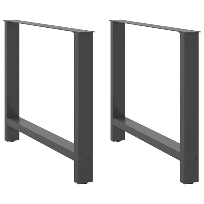 Крака за трапезна маса Антрацит 2 бр. 90x(72-73) cm Стомана