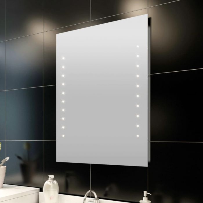 Стенно огледало за баня със LED светлини
