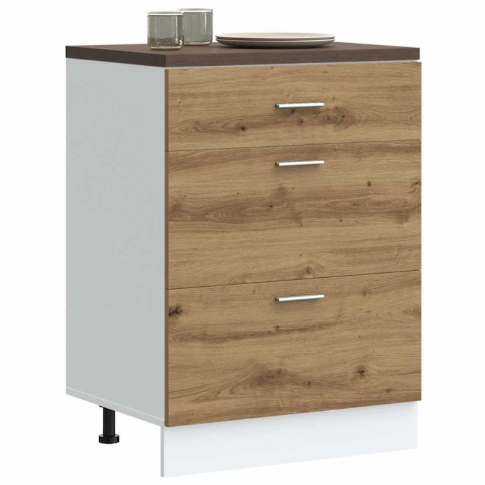 Кухненски шкаф, дъб артизан, инженерно дърво