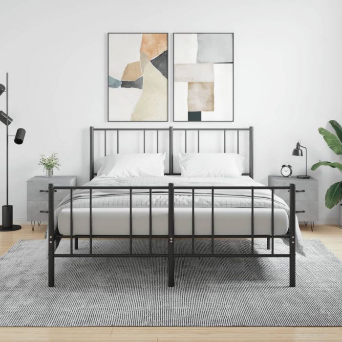 Нощни шкафчета 2 бр бетонно сиво 40x35x47,5 см инженерно дърво