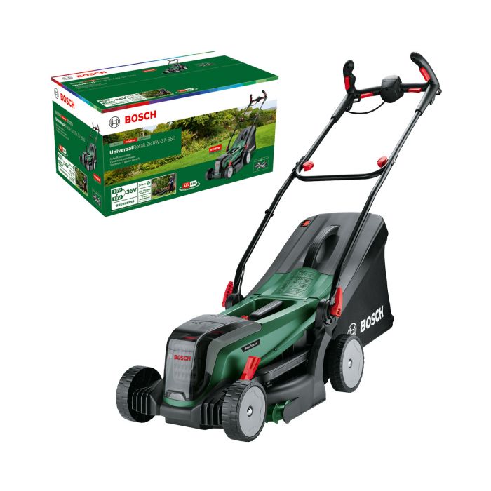 BOSCH UniversalRotak Solo Акумулаторна косачка за трева без батерии и зарядно устройство 2x18 V 550 м² 37 см 40 л (06008B9E01)