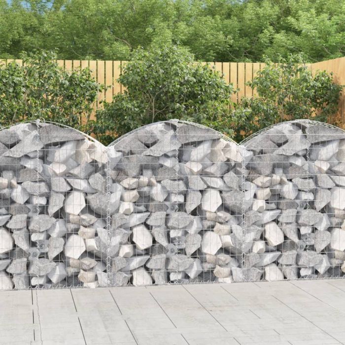 Дъговидна габионна кошница 100x30x100/120 см поцинковано желязо