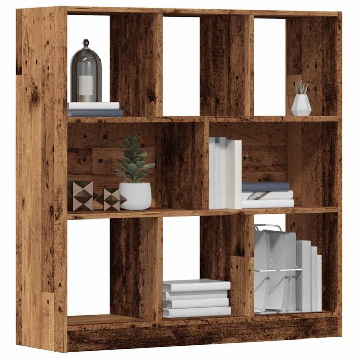 Шкаф за книги от старо дърво 97,5x29,5x100 см ПДЧ