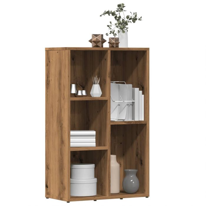 Библиотека, дъб артизан, 50x25x80 см, инженерно дърво
