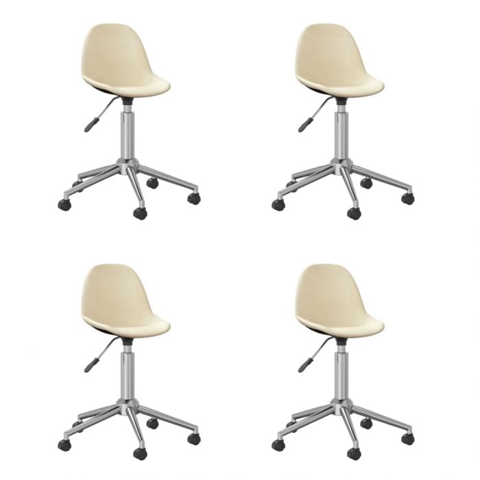 3086062  Swivel Dining Chairs 6 pcs Light Grey Fabric (3x333465)