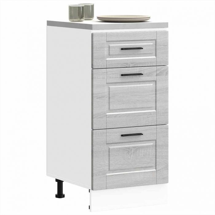 Кухненски шкаф Porto, сив сонома, инженерна дървесина