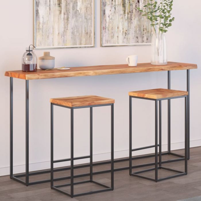 Плот за маса, 160x40x2,5 см, правоъгълен, акация масив, жив ръб