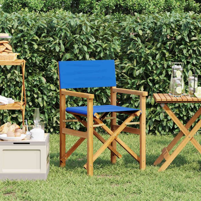 Сгъваем директорски стол Blue Solid Wood Teak