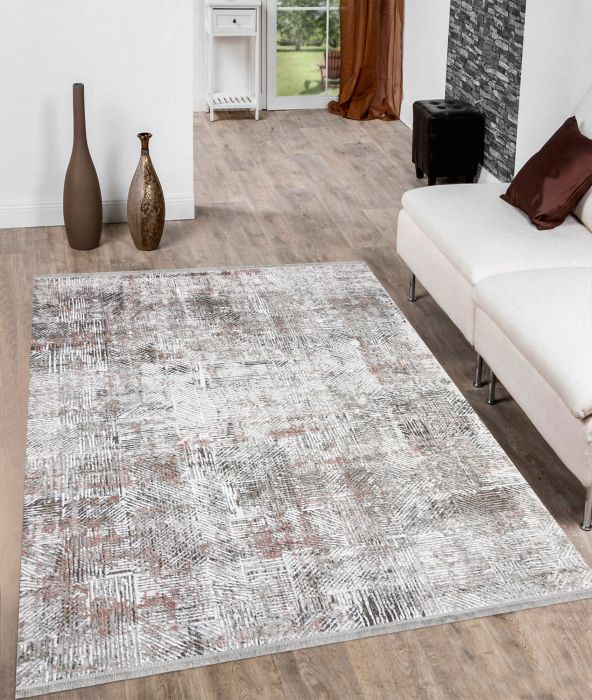 Килим за антре (80 x 300) 45688A - Пудра Прах