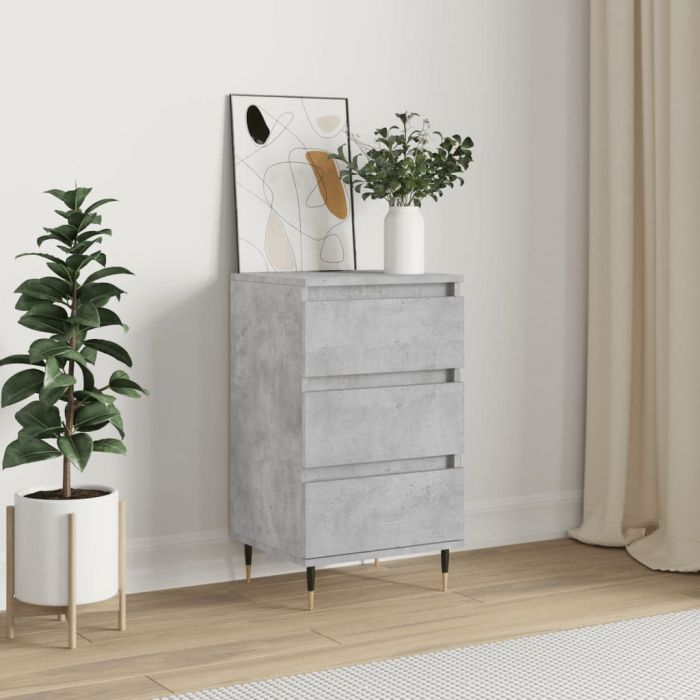 Бюфет бетонно сив 40x35x70 см инженерно дърво