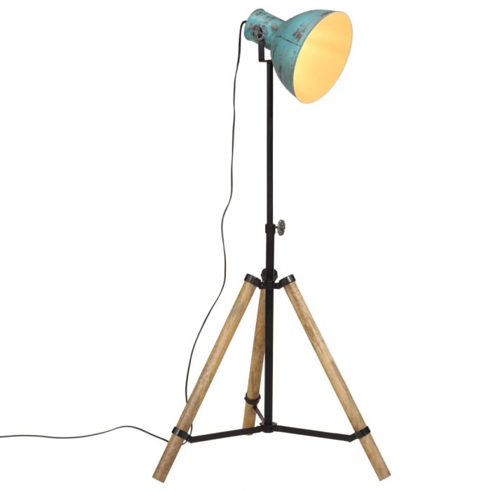 Подова лампа 25 W винтидж състарено синьо 75x75x90-150 см E27