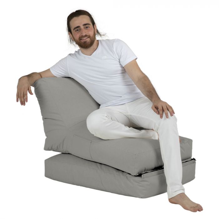 Градински пуф Siesta Sofa Bed Pouf, цвят Сив