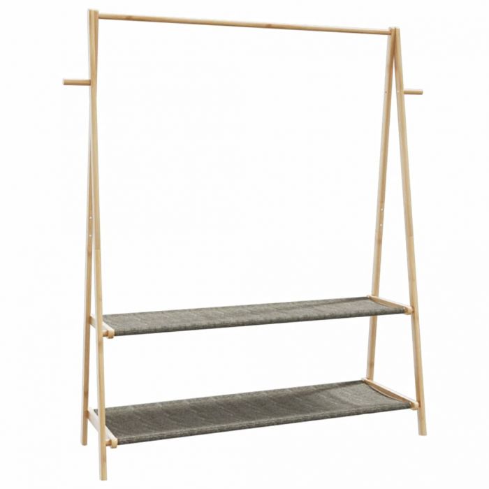 L Закачалка за дрехи с рафтове 132x45,5x150,5 cm Бамбук