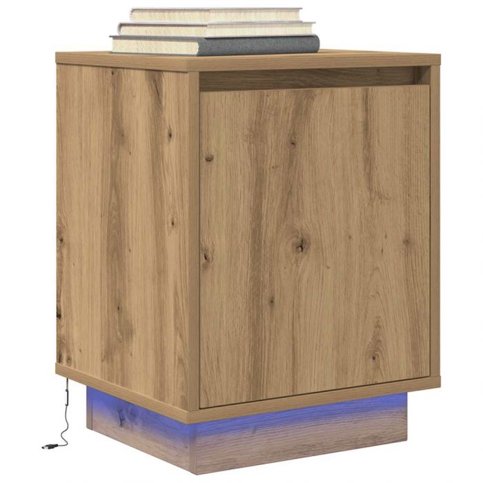 Нощен шкаф с LED осветление Artisan Oak 38x34x50 cm