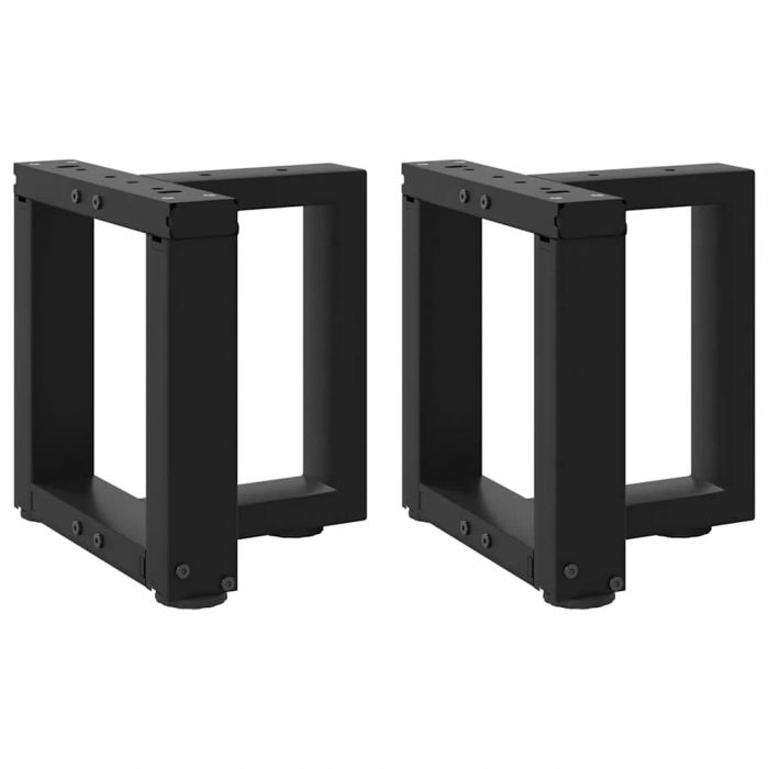 Крака за холна маса T-образна 2бр черни 30x25x(30-31)см стомана