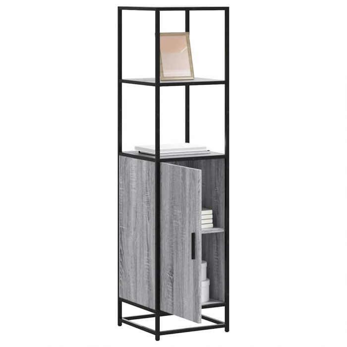 Висока дъска Grey Sonoma 35,5x35x139cm Обработено дърво и метал