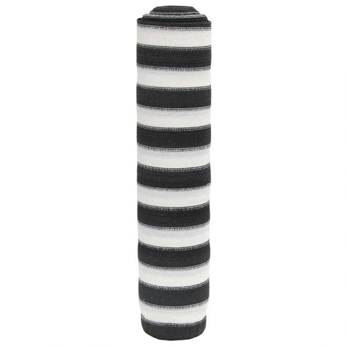Засенчваща мрежа антрацит и бяло 1,8x10 м HDPE 195 г/м²