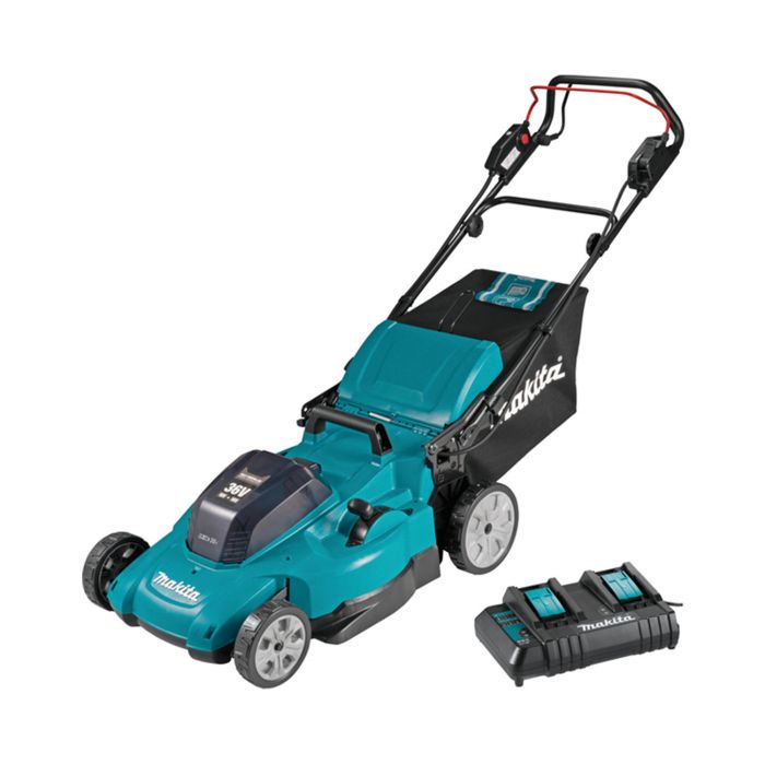 MAKITA DLM539CT2 Акумулаторна самоходна косачка 18+18 V 2x5 Ah 534 мм 800 м2 70 л
