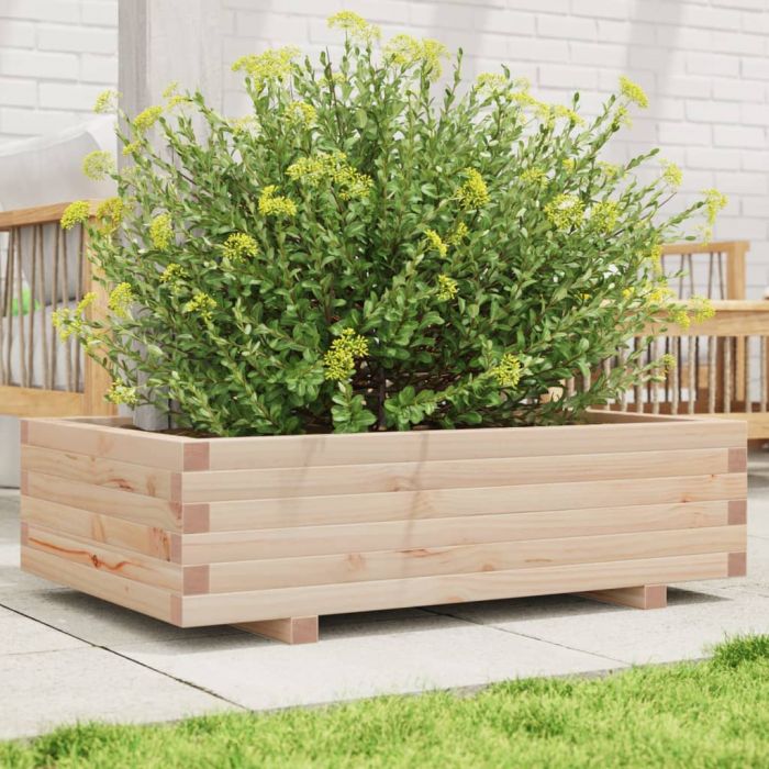 Градинска кашпа 90x60x26,5 см масивна борова дървесина