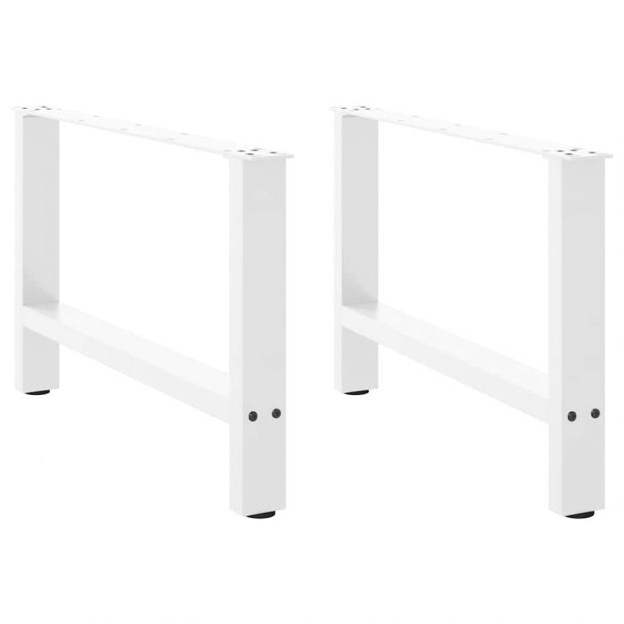Крака за масичка за кафе бели 2 бр. 70x(42-43) cm стомана