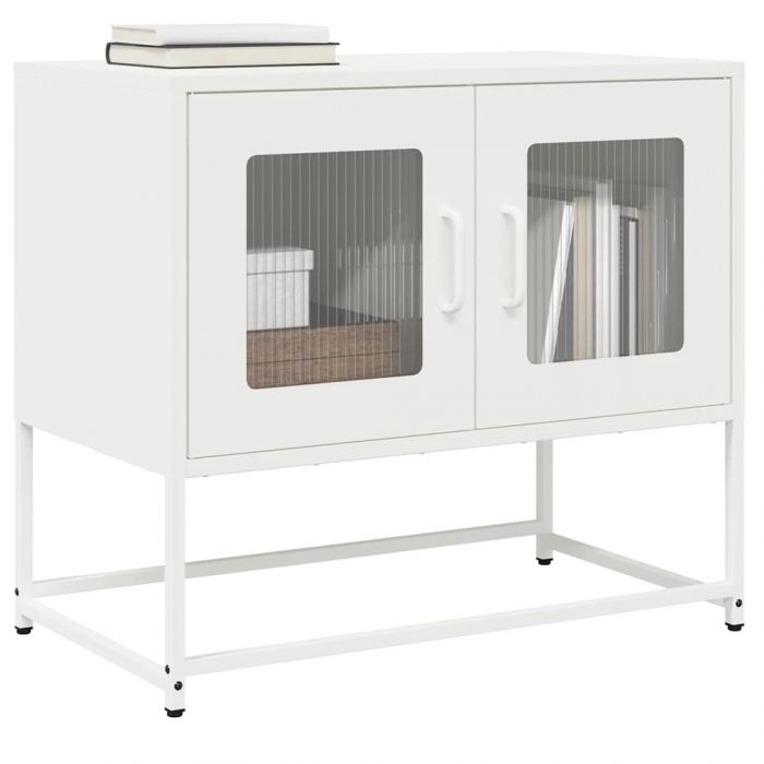 ТВ шкаф бял 68x39x60,5 cm Студено валцувана стомана
