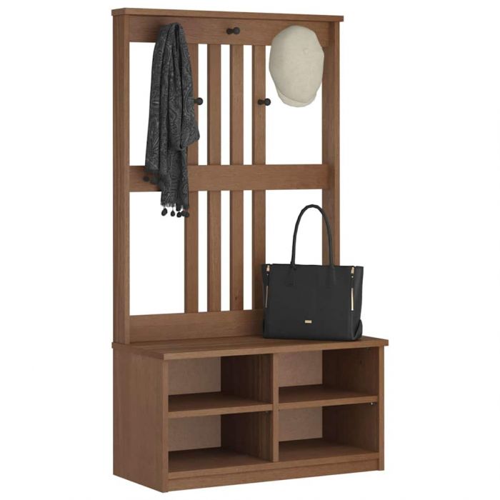 L Дърво за антре SANDENS 87x40x159,5 cm масивна дървесина бор