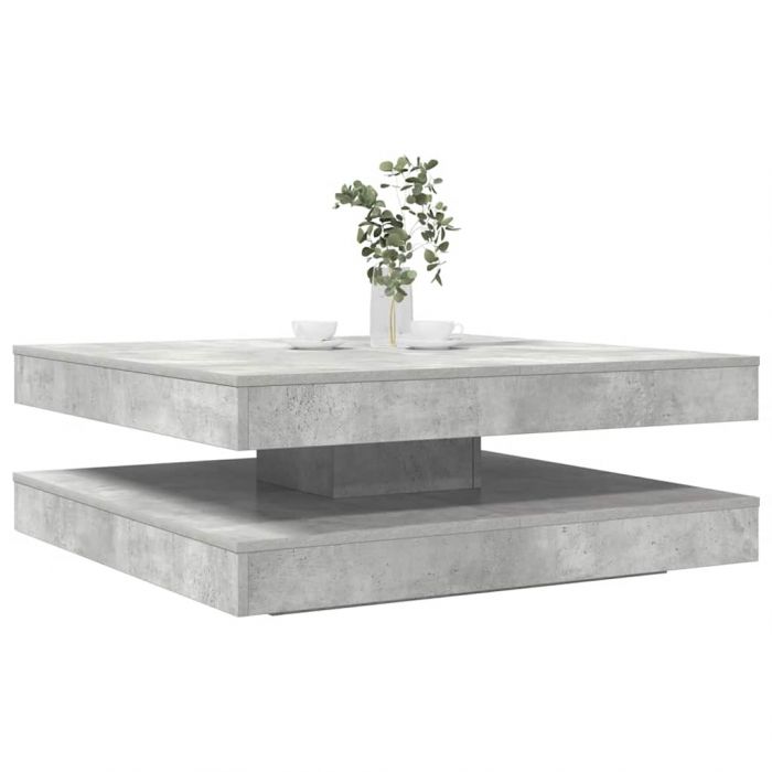 Маса за кафе, въртяща се на 360 градуса бетон сива 90x90x34,5см