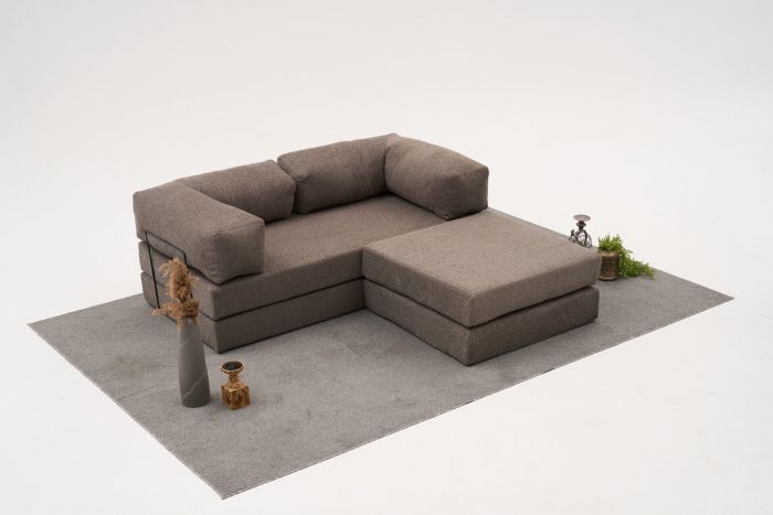 Ъглов диван Comfort Mini, цвят Сив